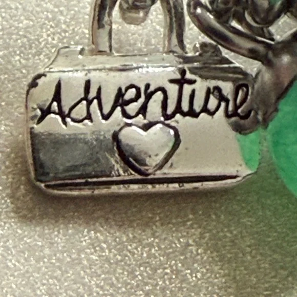 Stainless Steel Life's Moments Journey Charm Expandable Bracelet Jade Bead - Picture 2 of 3